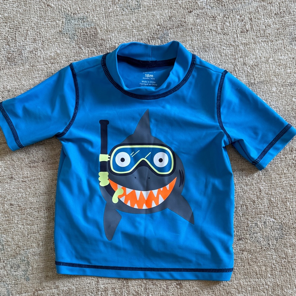 Carter's Blue Shark Rashguard